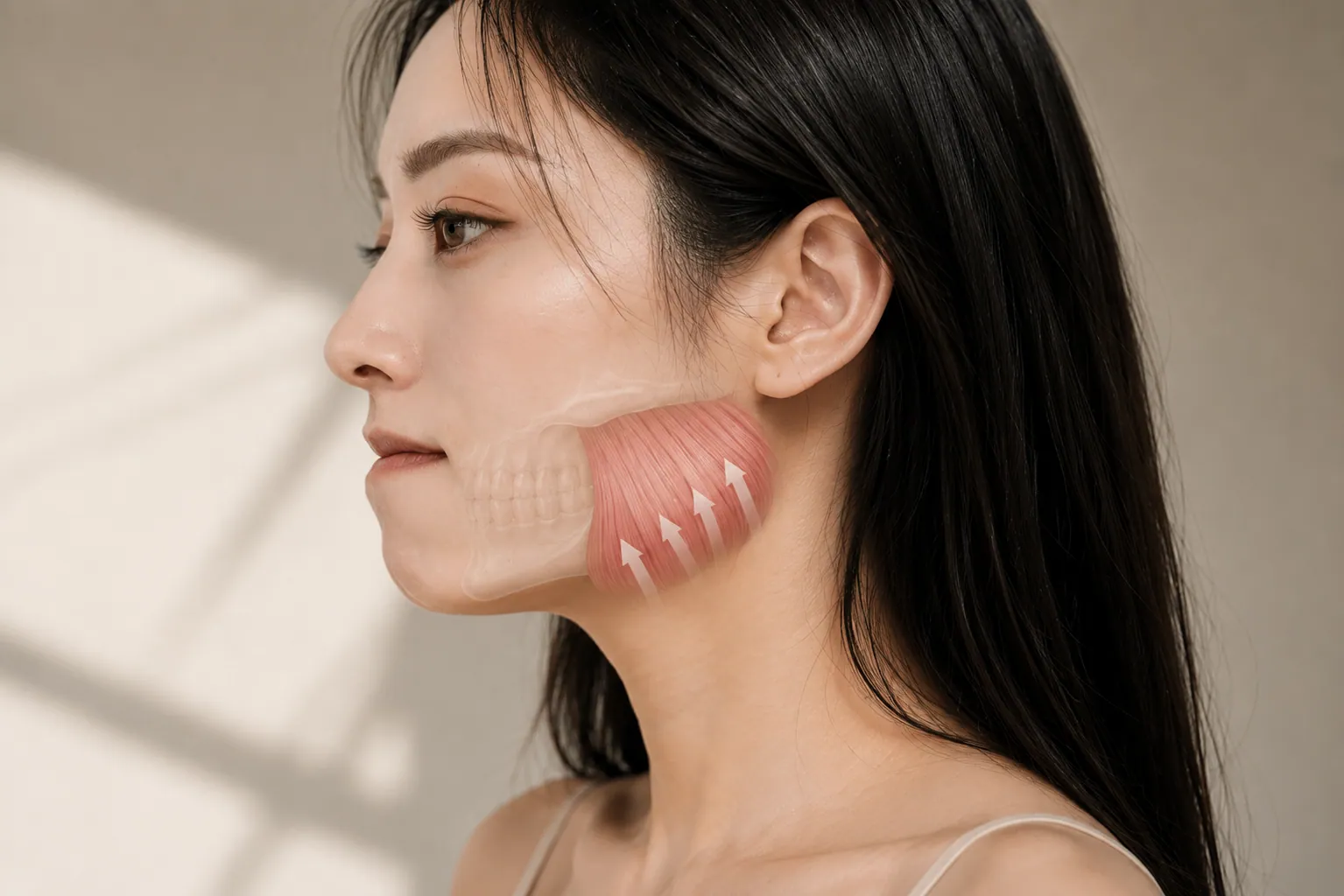 咬筋縮小作用
